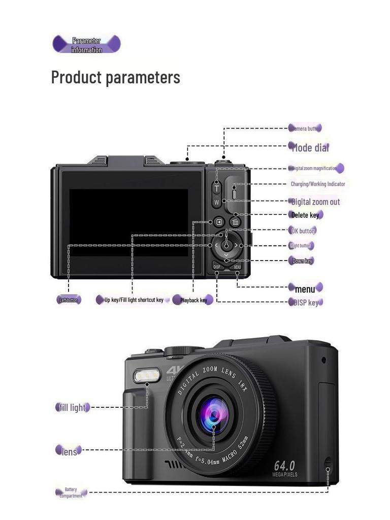Ultra HD Entry-Level Mirrorless DSLR Camera for Students