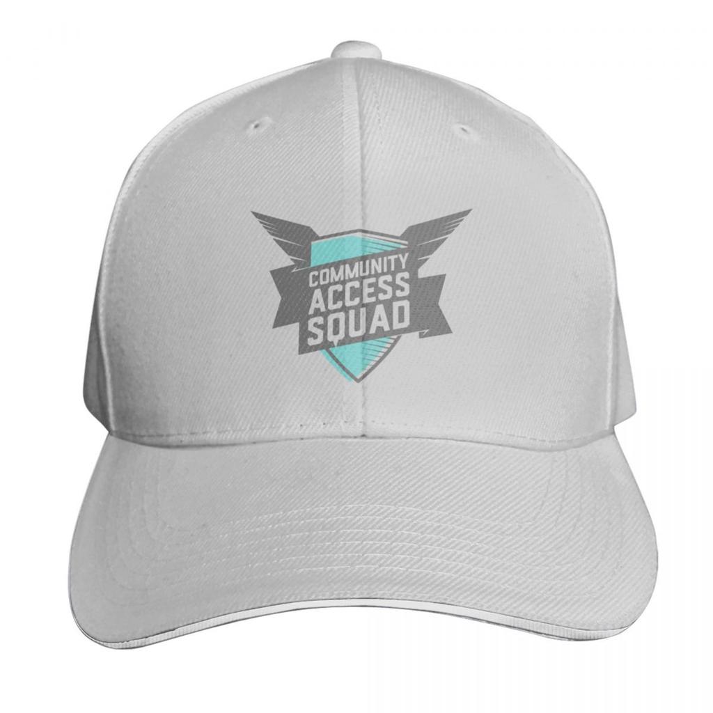 Community Access Squad  Green logo Baseball Cap Bobble Hat fun hats Golf Cap Golf Hat Unisex Womens Hats For The Sun Unisexs