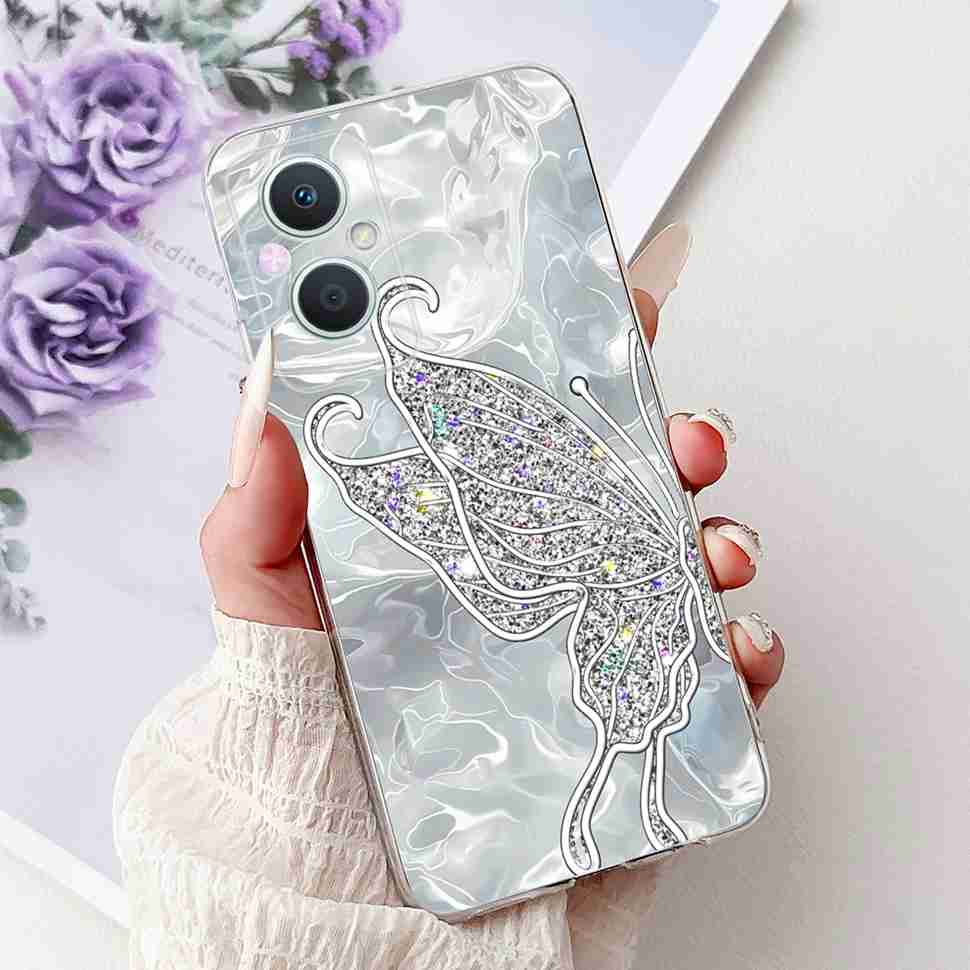 For Oppo A96 5G 6.43" PFUM10 Case PHA120 Luxurious Love Cute Cat TPU Soft Silicone Cover For Oppo Reno7 Z 5G CPH2343 Phone Shell
