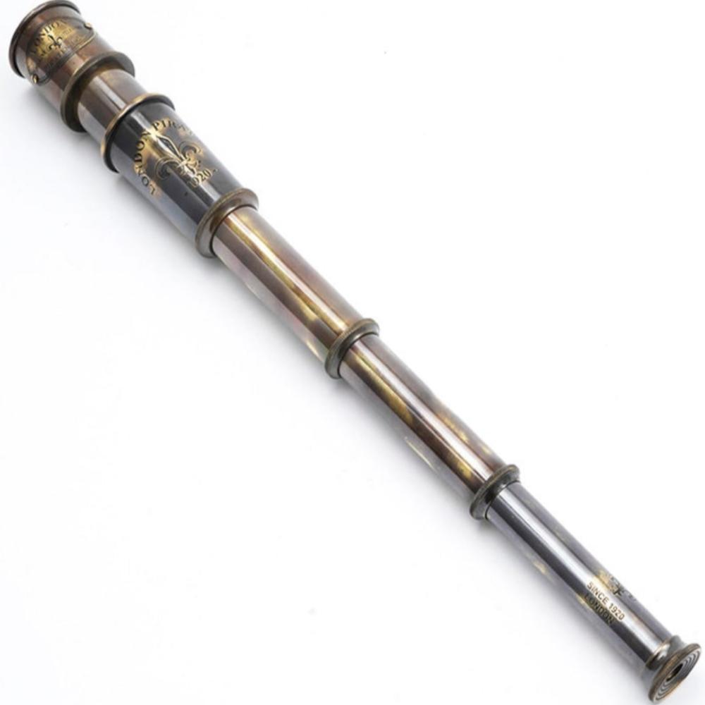 1920 Nautisches Fernglas-Teleskop - Massives Messing 35,56 cm - Sammlerstück für maritimes Dekor