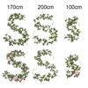 Multicolor Artificial Rose Flower Vine Silk Wall Hanging Garland Simulation Rose Leaf Vine  Gift
