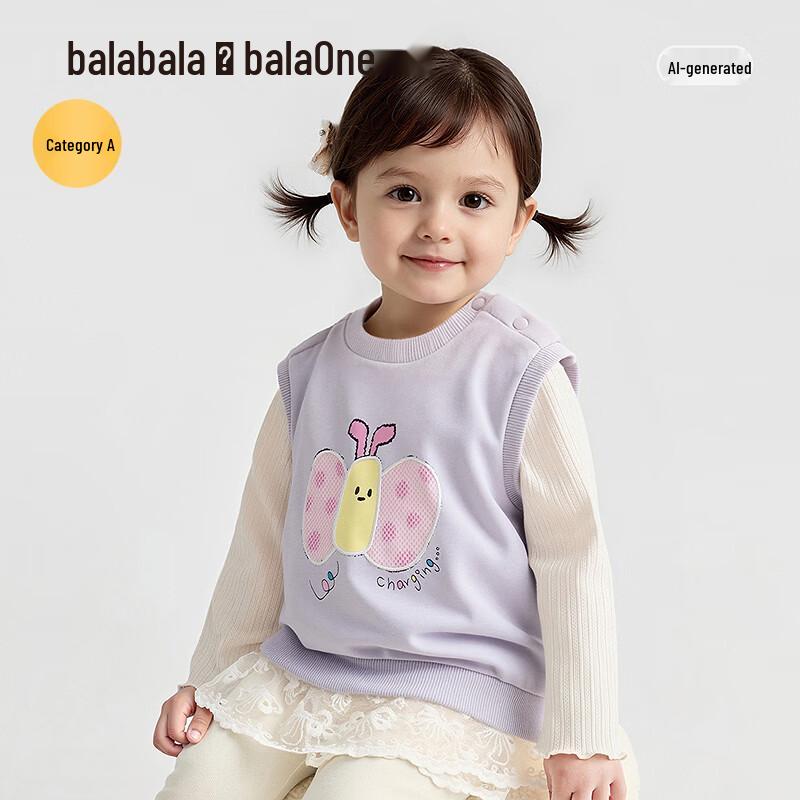 Balabala Kids Unisex Cartoon Vest 90