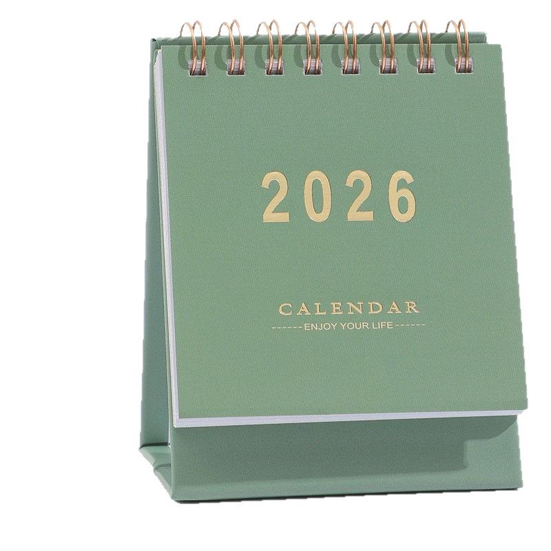 Calendario da Tavolo 2026 Mini Portatile Semplice Inglese Fatto a Mano Decorazione da Scrivania Ufficio Registro Giornaliero Studio Arredamento Accessori da Scrivania