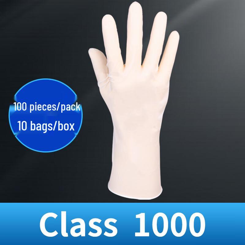 OLOMM Smooth Nitrile Cleanroom Gloves 12-inch