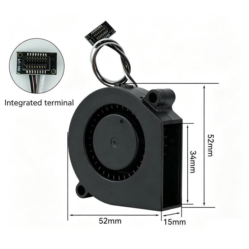 Blower Fan MEGA 24V 7800RPM Dual Ball Bearing Low Noise Strong Airflow 5015 P1 Series 3D Printer Cooling Blower Fan