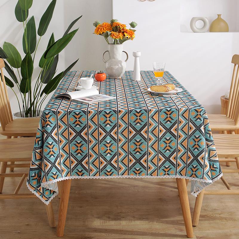 Henggang Pastoral Print Table Cloth Home Restaurant Rectangular Table Cloth Book Tablecloth Fabric Tablecloth
