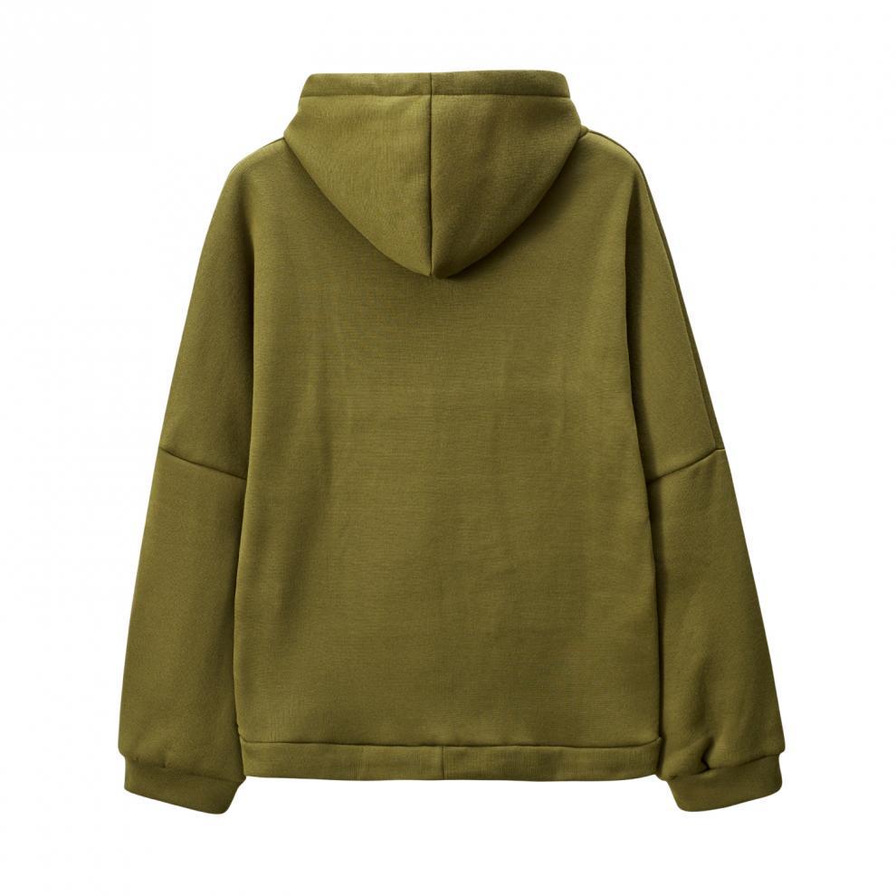 2024 Europäische & Amerikanische Herbstmode: Sweatshirt mit großer Tasche und einfarbigem Design & Lässiges zweiteiliges Set
