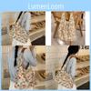 Trendy Mini Floral Print Canvas Shoulder Bag Versatile Everyday Tote For All