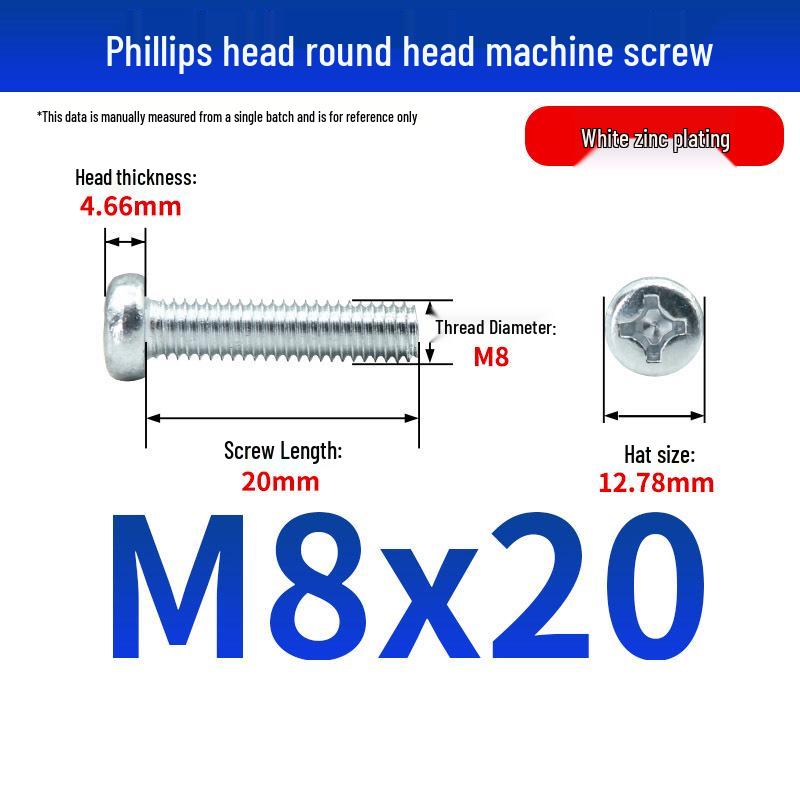 GB823 Phillips Round Head Machine Screw for Switch Socket Panel Junction Box