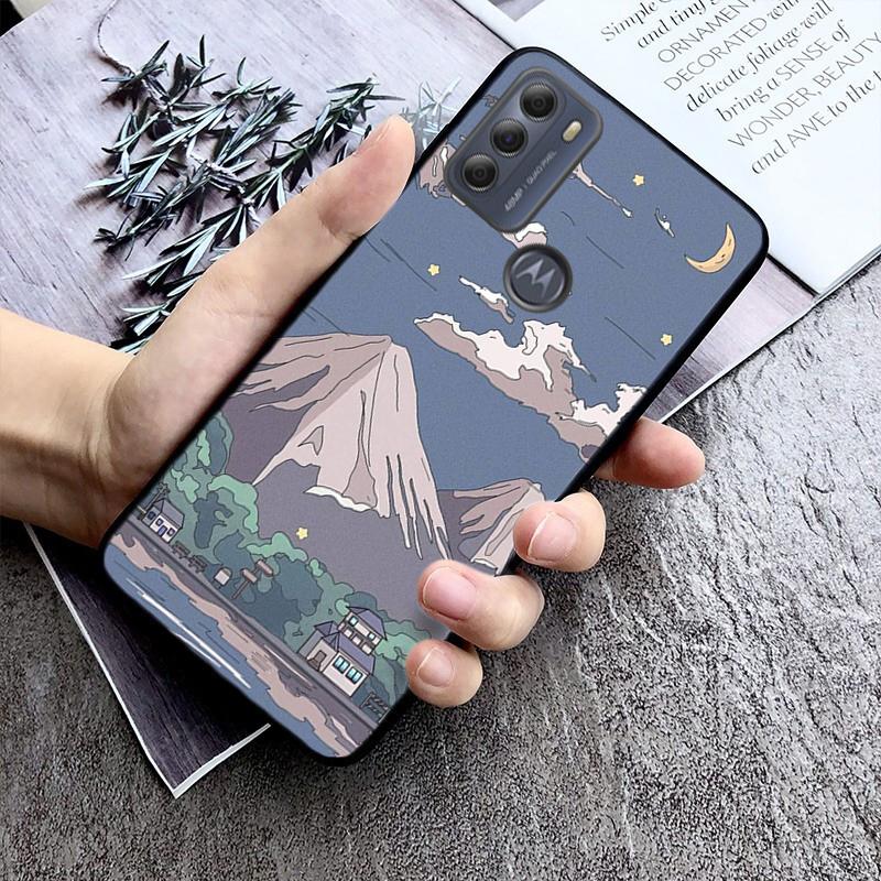 Husă de telefon Anime Scenery Sky Landscape pentru Moto Edge 50 40 Pro Edge 40 30 Ultra Neo Fusion G Power G Stylus G Play E32 E20 E40