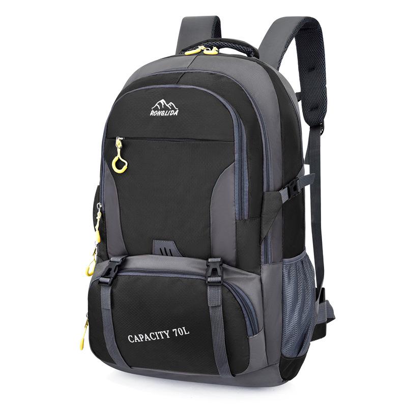 

New Large-Capacity Wear-Resistant Waterproof Backpack for Camping, Hiking, and Mountaineering - Unisex 70L чёрный