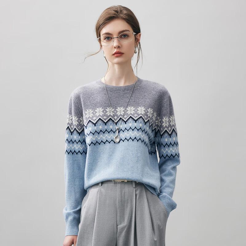 Comon Boca Women's 2025 Autumn/Winter Fair Isle Cashmere Sweater
