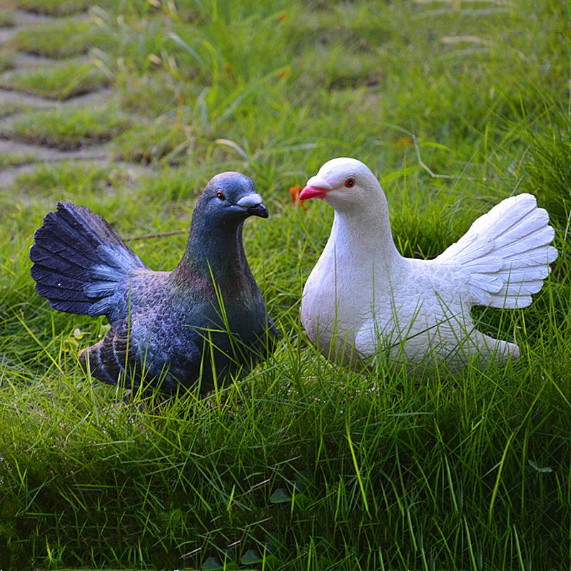 Dove Tree Resin Garden Ornaments: Outdoor Sculpture & Horticulture Set