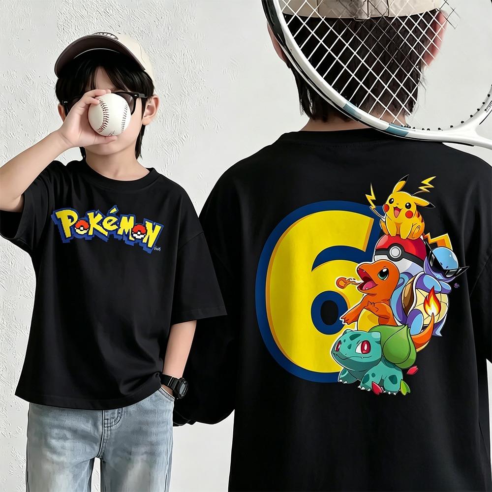 New summer Pokémon Tshirt casual printed shortsleeved shirt fashionable street style top suitable for both men and women