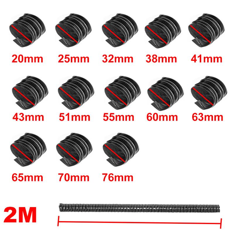 2M Universal Car Hood Air Intake Pipe Air Ducting Hose Heat Temperature Resistance Tube 20/25/32/38/41/43/51/55/60/63/65/70/76mm
