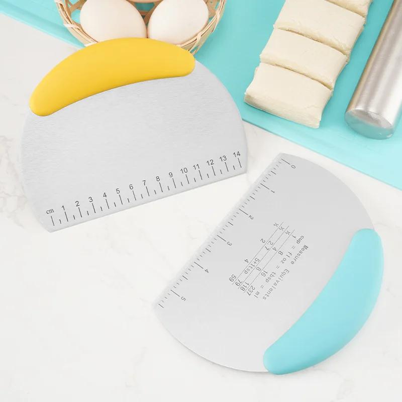 Stainless Steel Cake Baking Scraper Flour Cutting Dough Milk Sugar Cutting Knife Cream Scraping Knife Kitchen Tools