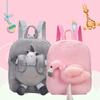 Cute 3D Flamingo Backpack Children School Backpacks with Leash Safety Harness for Girls Boys