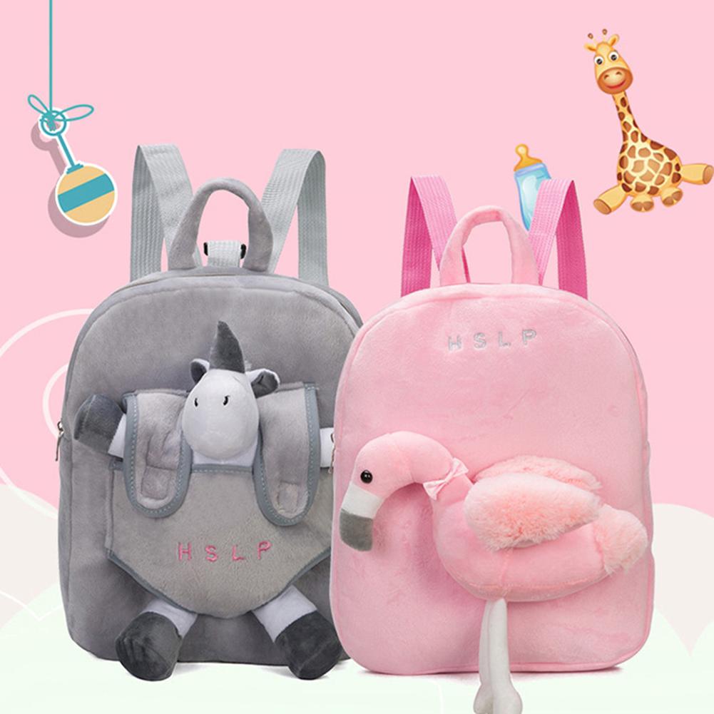 Cute 3D Flamingo Backpack Children School Backpacks with Leash Safety Harness for Girls Boys