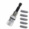 65mm Adjustable 1/4 Screwdriver Bit Holder, Carbon Steel Extension Bar, Quick Release