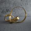 Metal Gold Twist Ornament Portable Housewarming Gift Statue Centerpiece Fashion for Hotel Dining Room Kitchen Home Desk