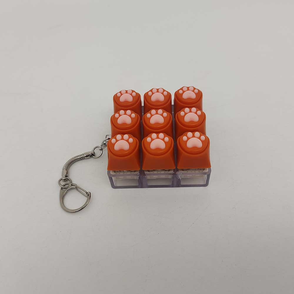 Silicone Soft Cat Claws Keychain Key Ring Pendant Mobile Phone Backpack Pendant Desktop Accessories Decompression Press Tools