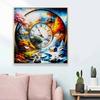 New Arrival 5D DIY Full Circle Diamond Painting "Clock Landscape Illustration" Embroidery Cross Stitch Home Decor Gift