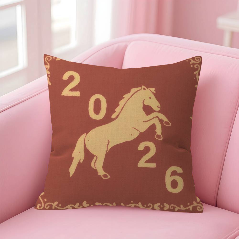 Horse Luxury Printed Pillow Gift Home Office Decoration Bedroom Sofa Car Cushion Cover Case 45X45