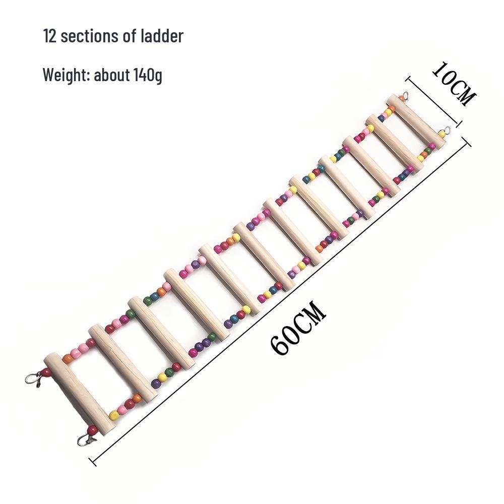 Colorful Bird Toys: Swing, Ladder, and Perch Set for Bird Cages