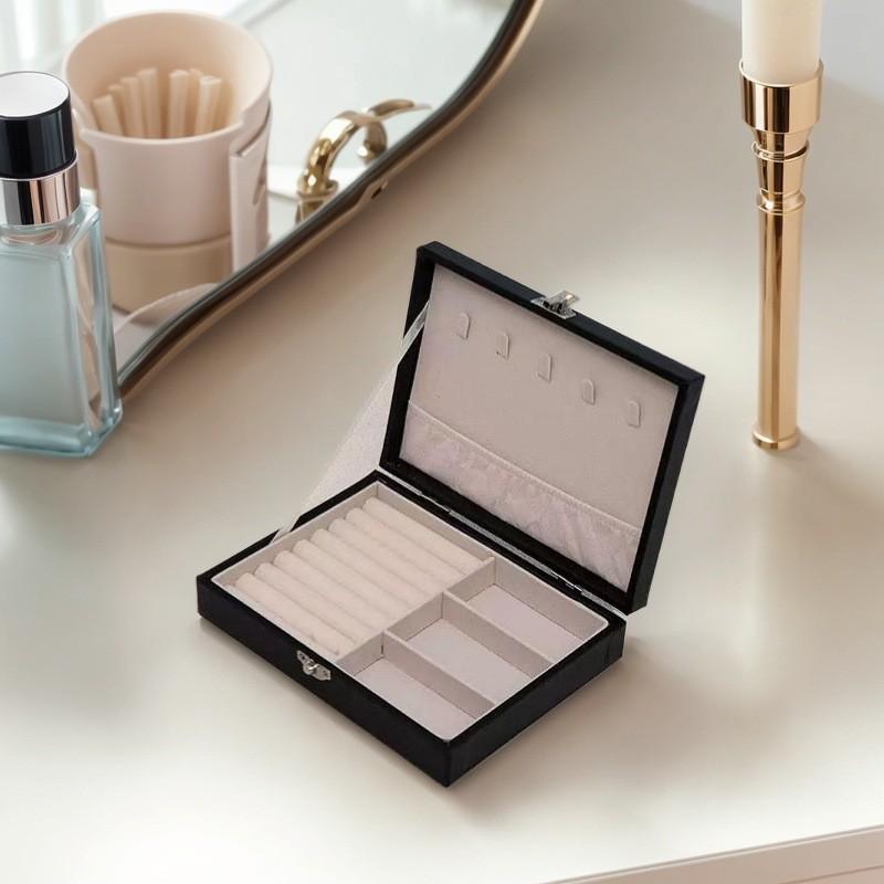 Jewelry Storage Box With Leather Cover For Travel And Gift Giving