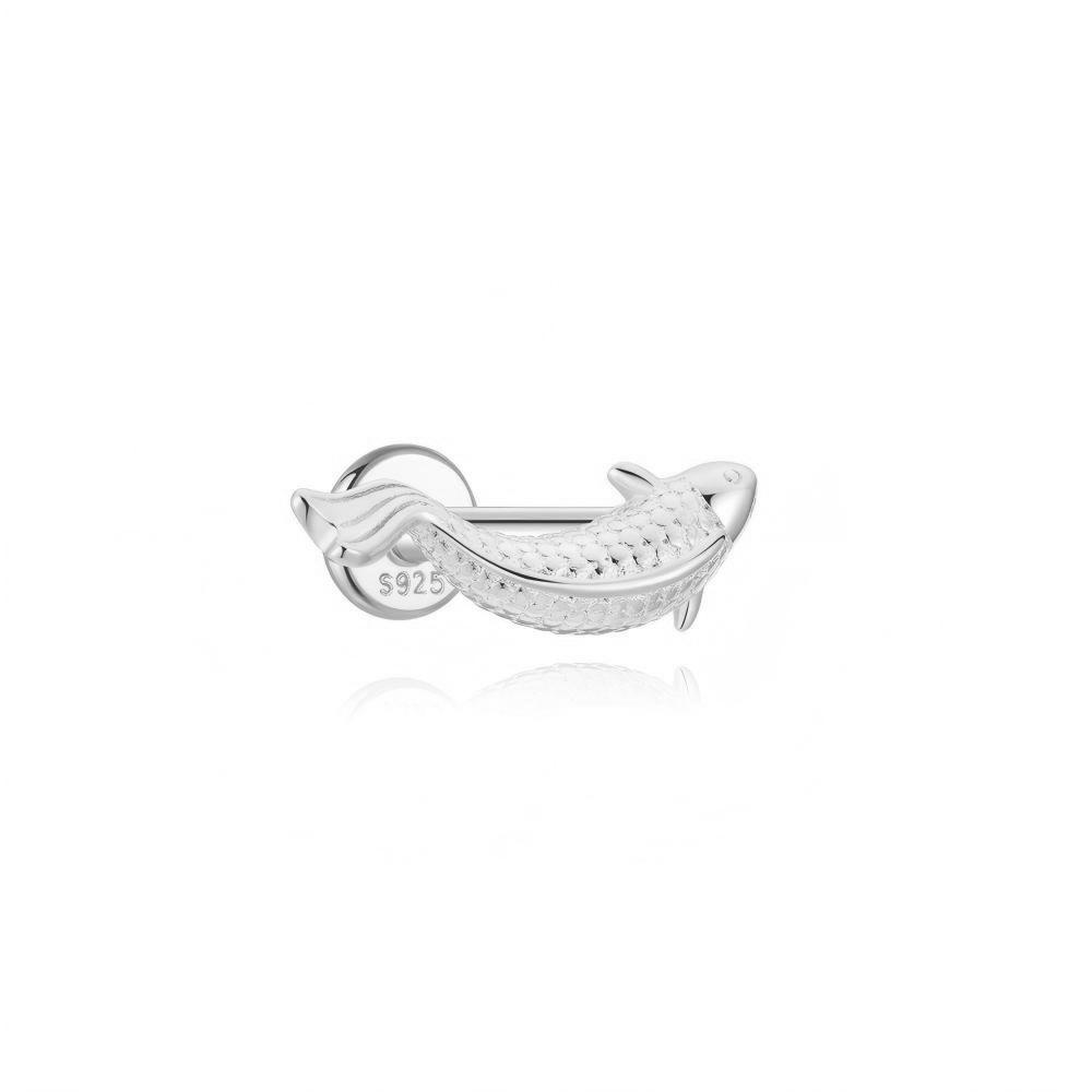 CANNER 1PZ Occhio di Cavallo Testa Piatta Filettato Perforazione Osso Auricolare Donna Argento 925 Ins Stella Fiore Geometria Zircone Orecchino a Lobo