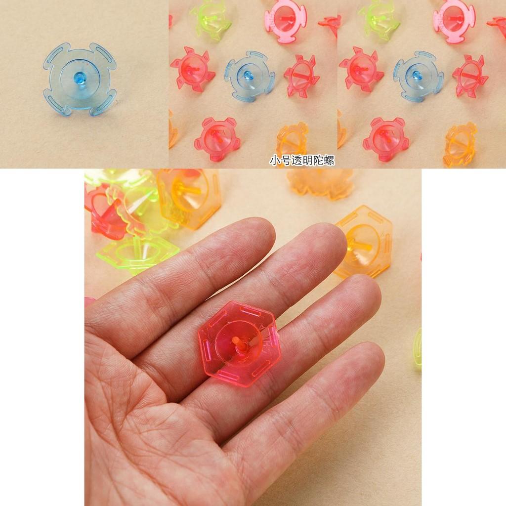 Plastic Hand Twist Transparent Gyroscope Toy For Kids Play And Collection