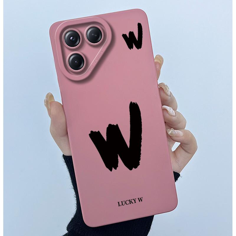 For Tecno Pova 7 4G LJ6 Covers Cases Lucky Simple Letter Couple Silicone Soft Matte Phone Housing for Techno Pova 7 4G Fundas