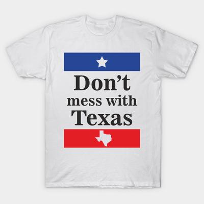 T-Shirt Damen Don't Mess With Texas Zitat Design Kunst Staatsflagge Harajuku Druck Kawaii T-Shirt Sommer Kurzarm Damen T-Shirt Top Tee