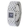 Chanel Matelasse Watches H0009 Silver blackDial Stainless Steel Quartz Analog Display Women Used