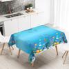 Marine Organism Printed Tablecloth Underwater World Birthday Party Decoration Kid Under the Sea Ocean Party Supplies Table Cloth