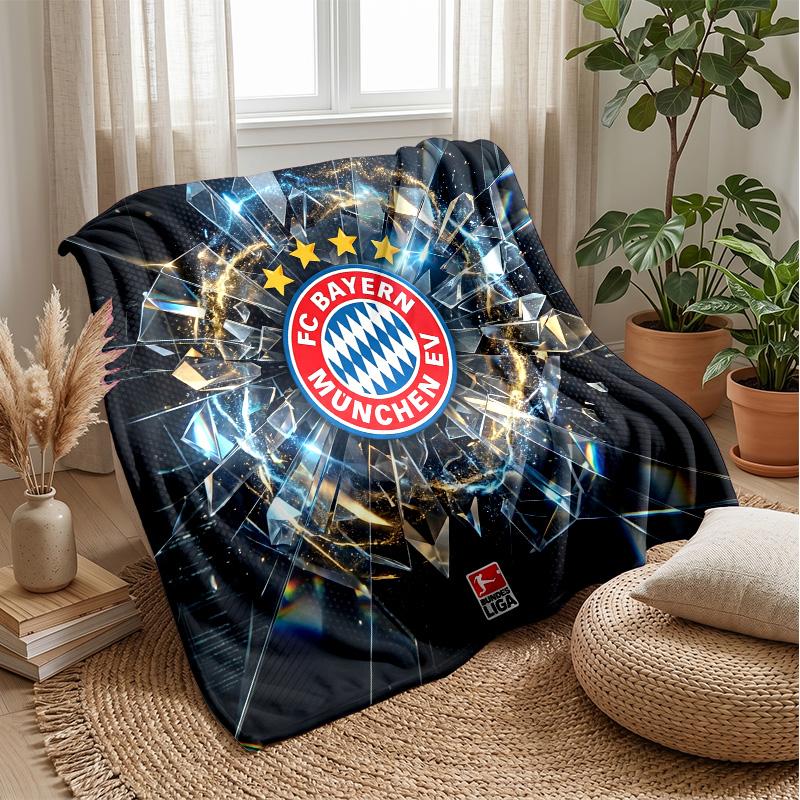 Bayern Munich Theme Blanket Soft Flannel Blanket Plush Throw Blanket Cozy Sofa Bed Blanket for Home Decor