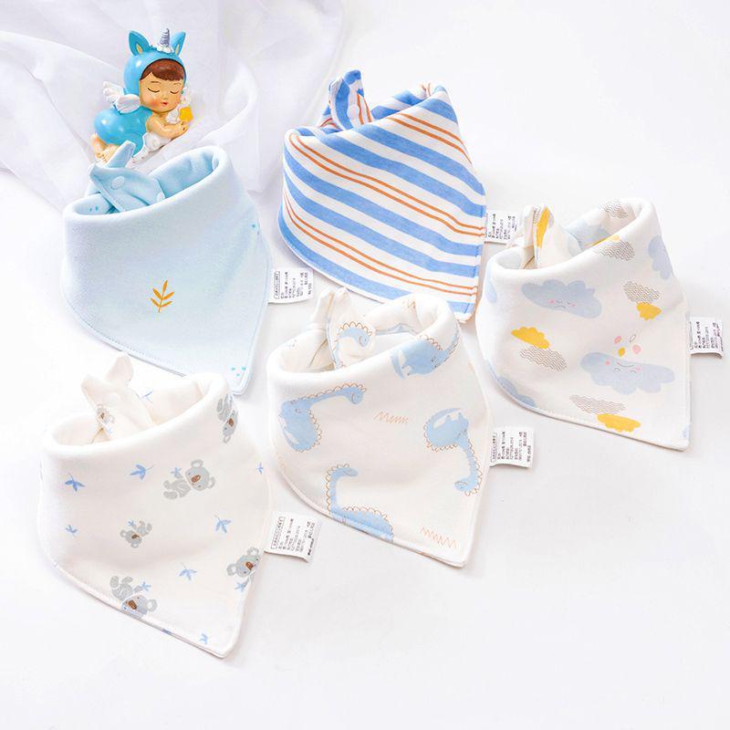 Unisex Triangle Baby Bibs: Pure Cotton, Waterproof, Super Soft, Double Snap, Scarf Wrap