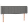 VidaXL Tête de Lit à LED Meuble de Chambre à Coucher Accessoire de Lit Double Tête de Cadre de Lit Intérieur Gris Foncé 3123235