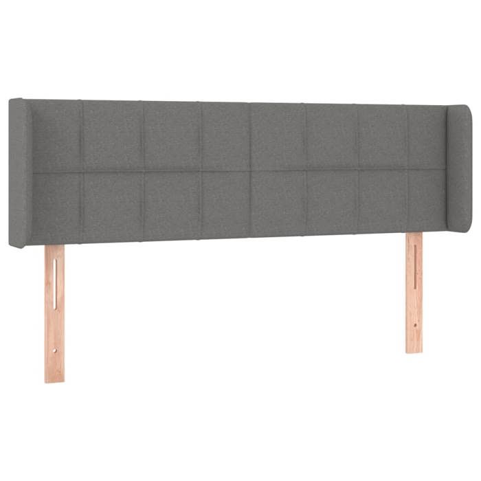 VidaXL Tête de Lit à LED Meuble de Chambre à Coucher Accessoire de Lit Double Tête de Cadre de Lit Intérieur Gris Foncé 3123235