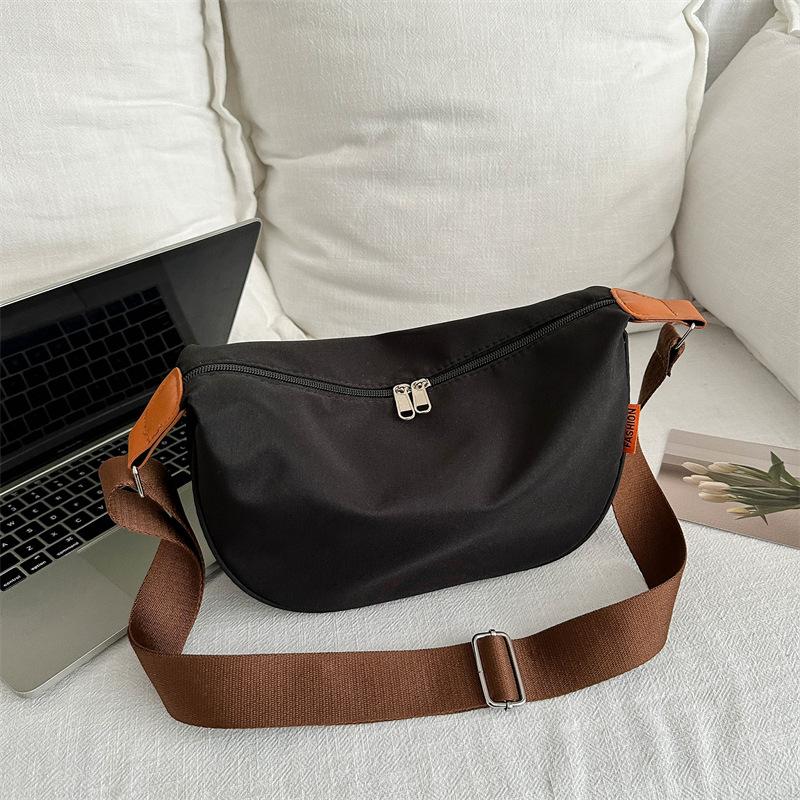 Canvas Bag Women's Crossbody Bag Large Capacity Forest Leisure Spring Bag Shoulder Bag College Students' Class Commuter Bag