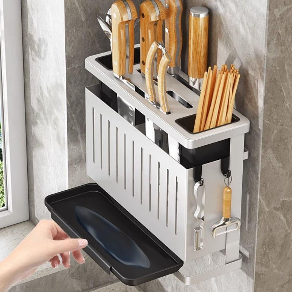 Mehrere Halterungen Küchenorganizer Abnehmbares Abtropfgestell Stäbchenhalter Platzierung auf der Arbeitsplatte