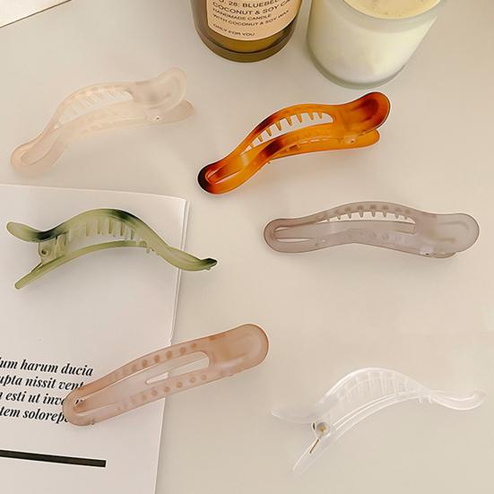 Hair Clips Apricot Flat Duck Bite Pin Rust-Resistant Reusable Large Side-Smooth Flat Clip Hair Accessories