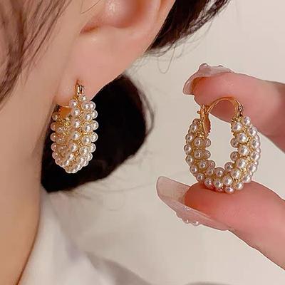 Exquisite Versatile Fashionable High-end Round Earrings