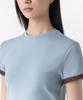 MUSINSA STANDARD WOMAN Women'S Slim Lace Trim T-Shirt [Cloudy Blue/Brown]