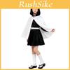Costume Cosplay Tsuyuri Kanao di Demon Slayer Kimetsu No Yaiba in Tessuto di Lino per Bambini e Ragazzi