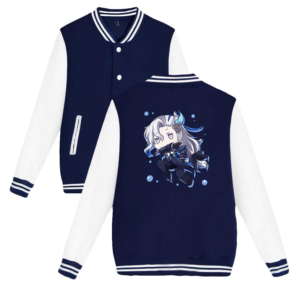 Unisex móda pro fanoušky Genshin Impact Baseballová mikina s potiskem Ženy Muži Outdoorové sportovní bundy