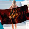 Slayer Heavy Metal Band Music Bath Towel Microfiber Soft Water Absorbing Breathable For Girl Kids Decorative Cartoon