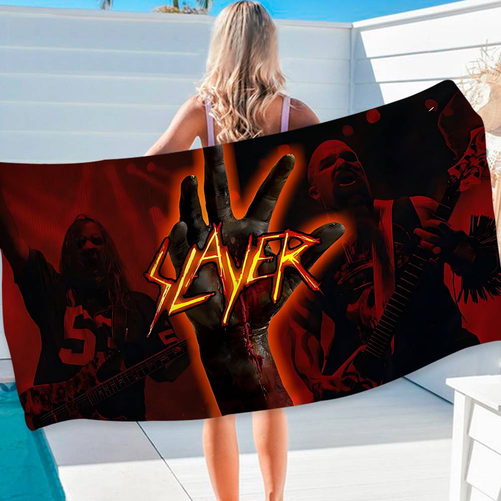 

Slayer Heavy Metal Band Music Bath Towel Microfiber Soft Water Absorbing Breathable For Girl Kids Decorative Cartoon W30*H60(CM)