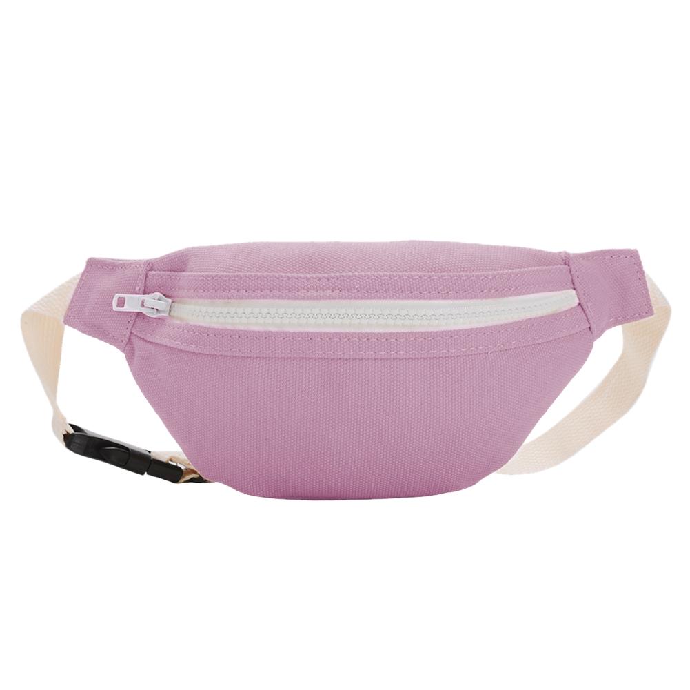 Kids Girls Casual Fanny Waist Bag Canvas Chest Bum Belt Pack Zip Ladies Casual Elegant Lightweight Daily Shoulder Pouch
