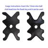 Light Weight Billiard Cue Rest Bridge Portable Unique Bridge Head Black Plastic Slip-On Bridge Billiards Cue Rack